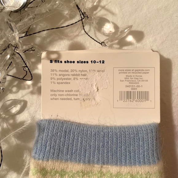 GAP Kids Warm Wool Blend Fun Socks - 2 Pairs Size Small - Picture 6 of 6